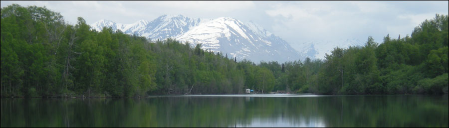 Kepler Lake, between Palmer and Anchorage on the Glenn Highway. Photo copyright 2011 by Leon Unruh.